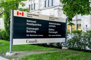Canada Revenue Agency National Headquarters sign